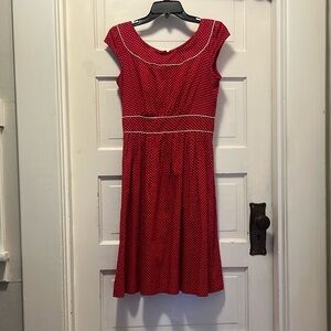 Red Polka Dot Dress Vintage Style